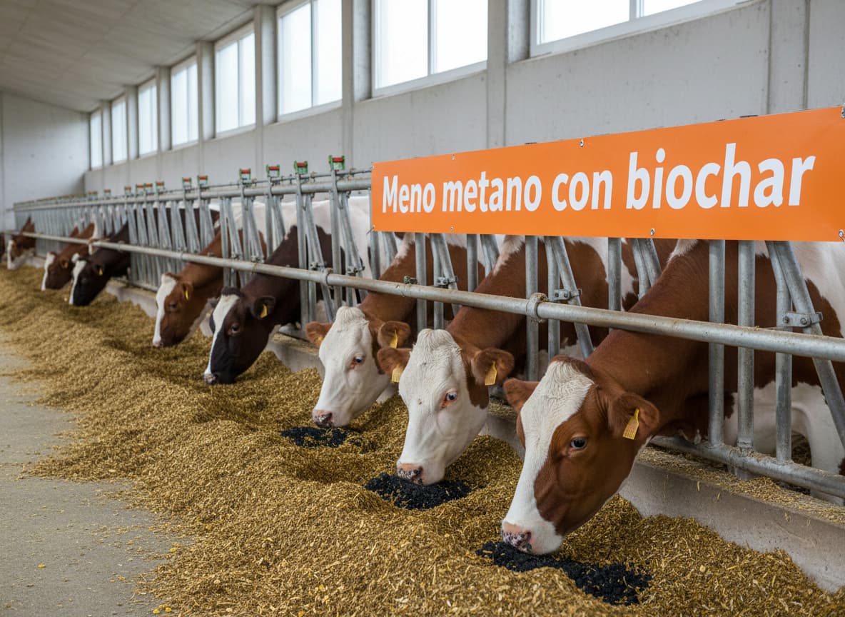 Ridurre Metano Allevamento col Biochar